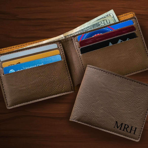 Buy Personalized Luxury Brown Leather Money Clip Wallet — Way Up Gifts