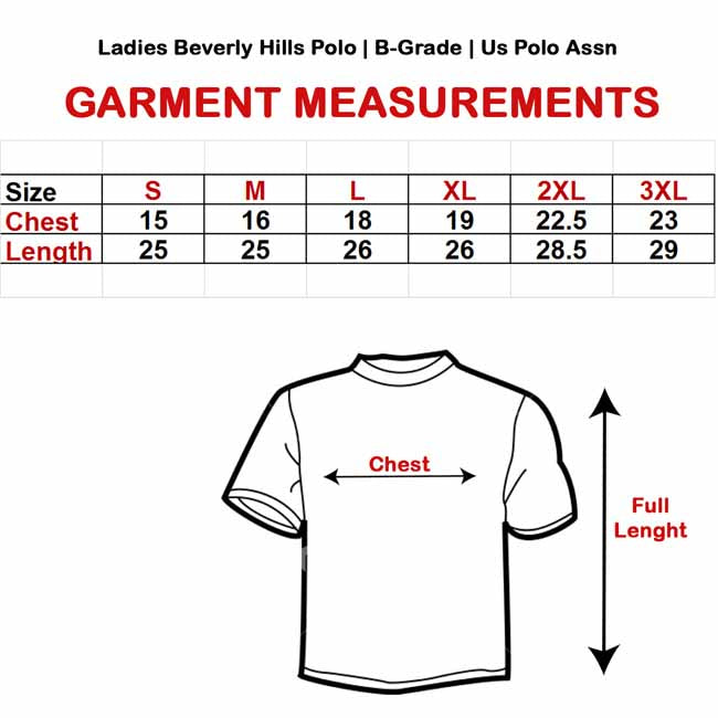Us Polo Assn T Shirts Size Chart