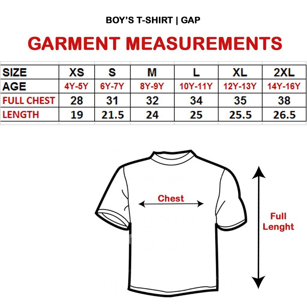 Gap Boys Husky Size Chart