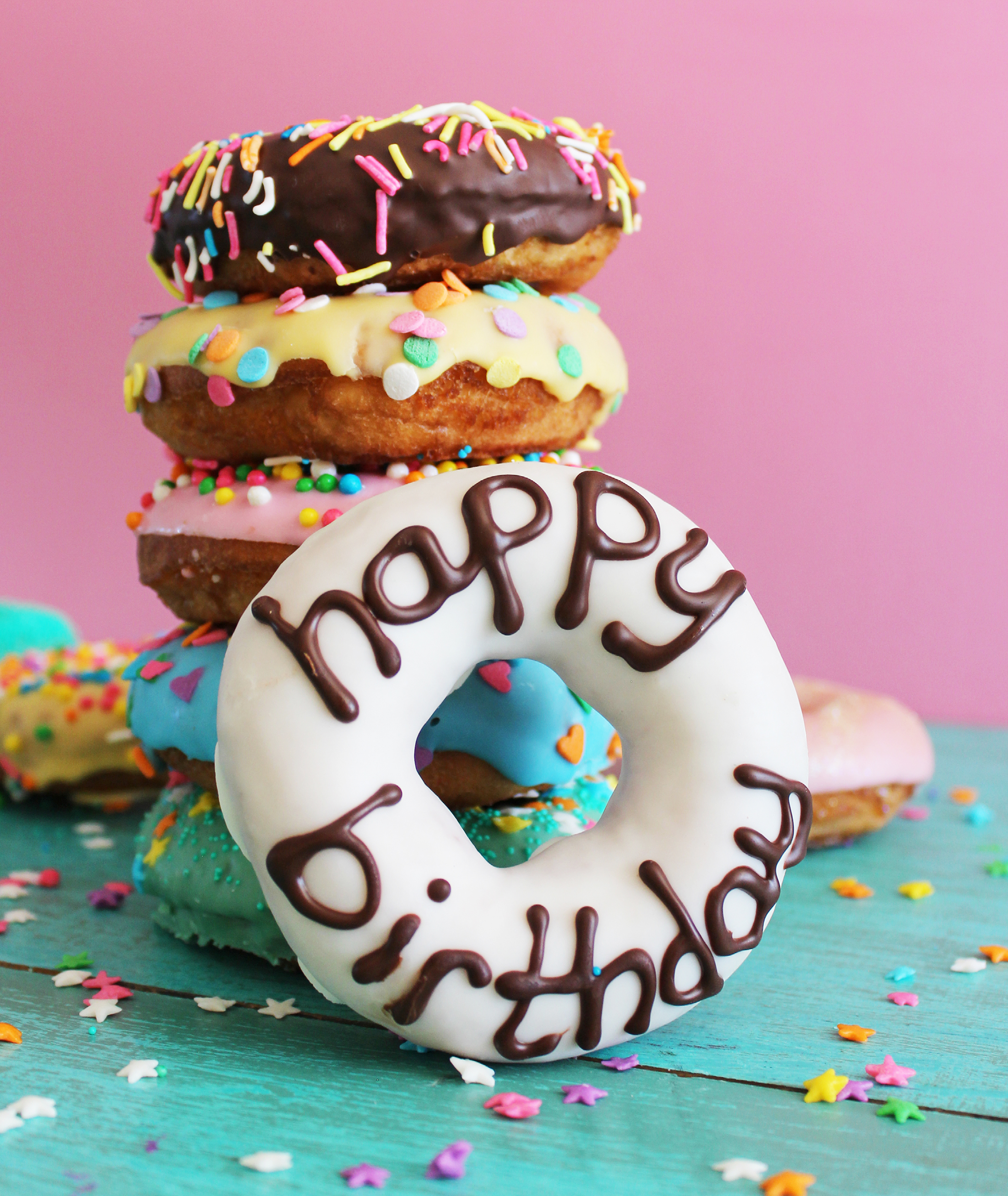 Happy birthday donuts