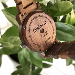 venovanie na hodinky z dreva