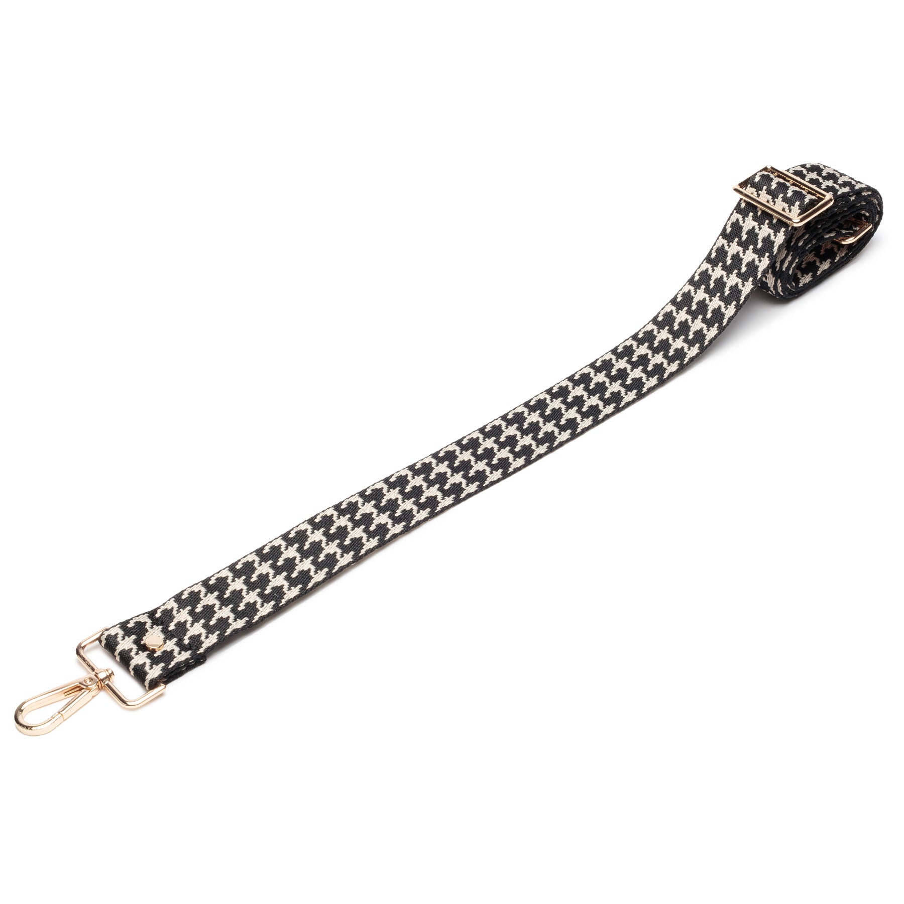 Image of Crossbody strap - Black Dogtooth