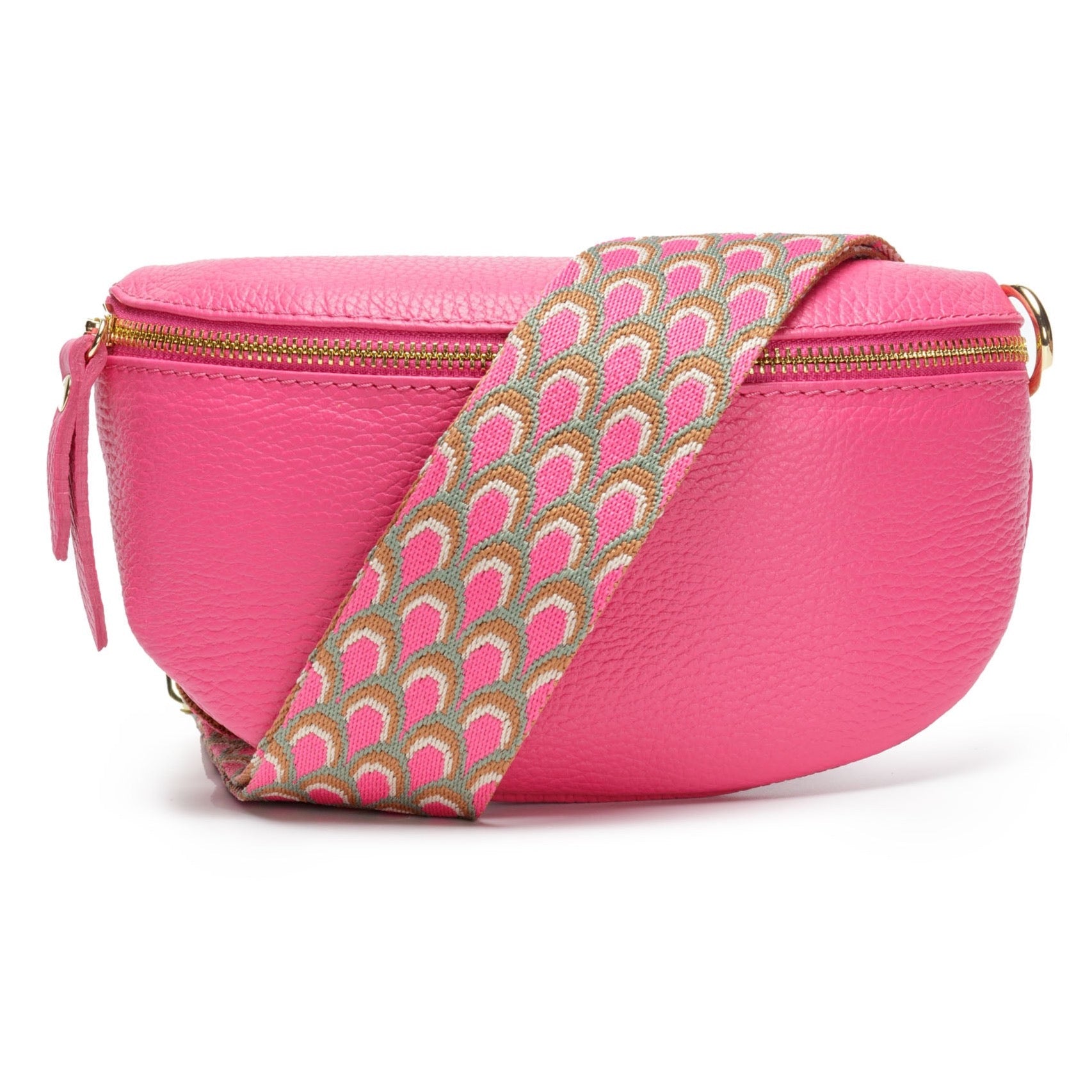 Image of Sling Bag - Cerise (Peacock Strap)