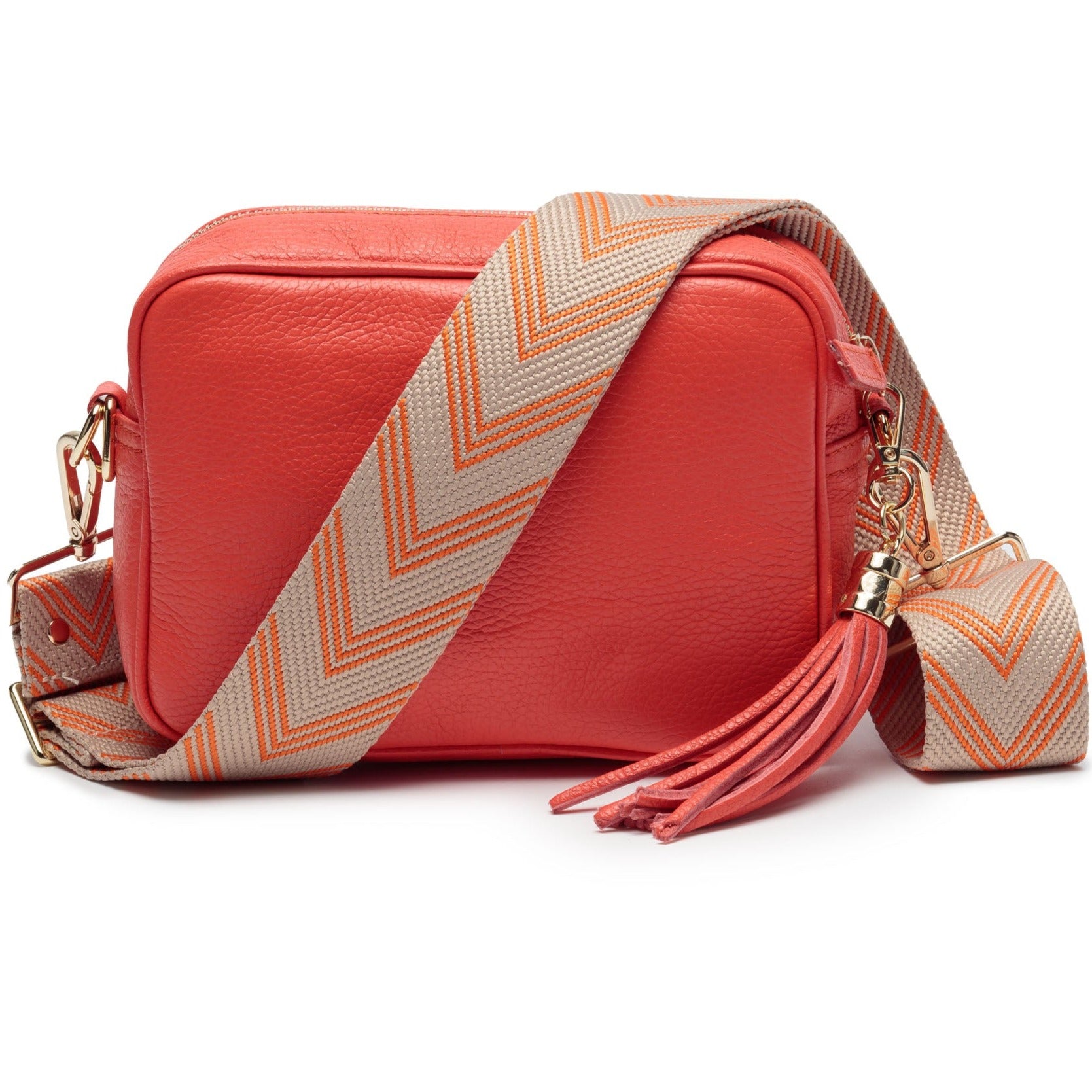 Image of Crossbody Coral (Tangerine Chevron Strap)