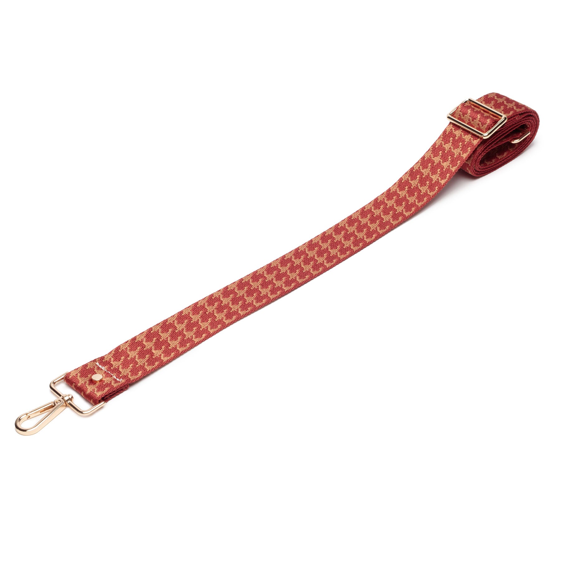 Image of Crossbody strap - Ruby Dogtooth