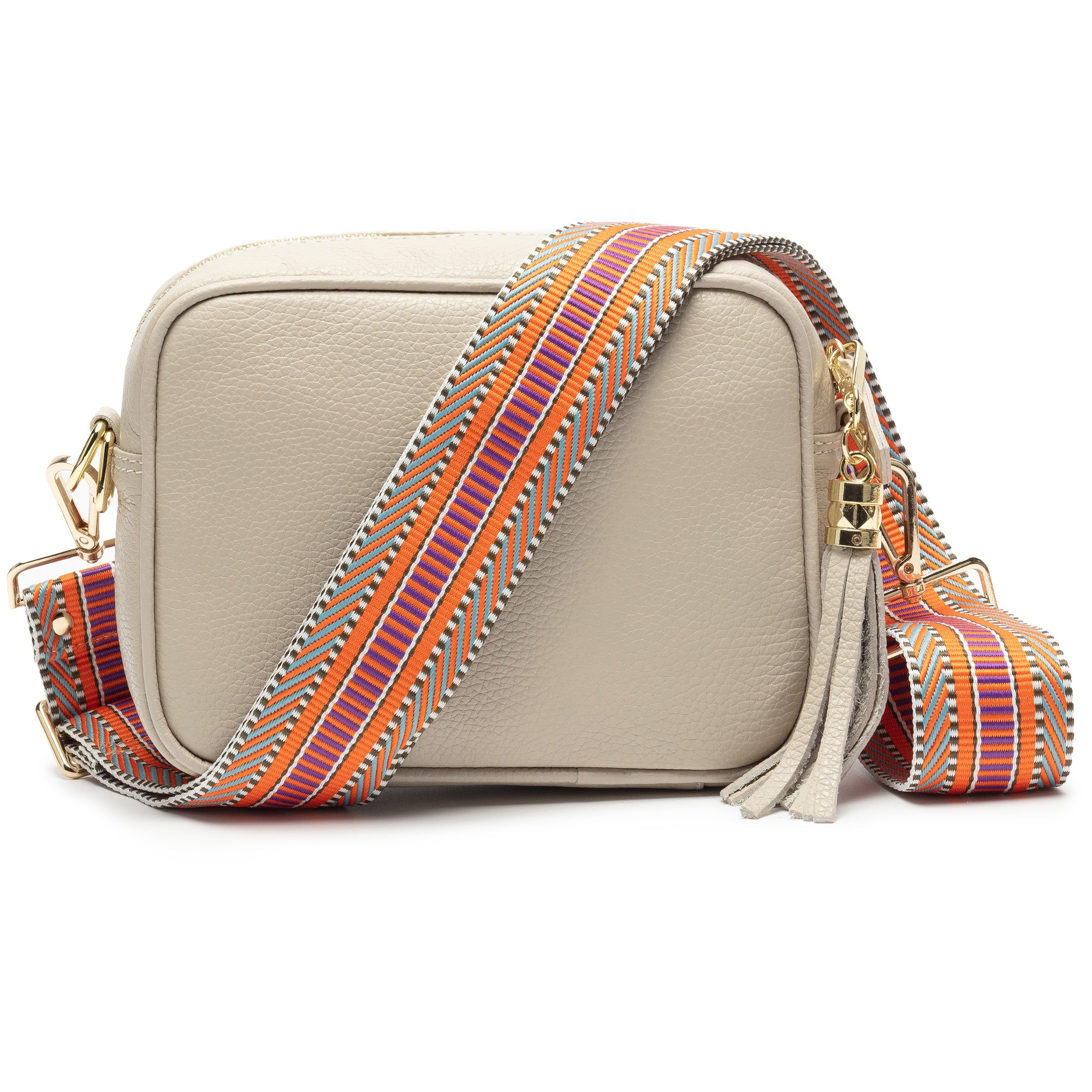 Image of Crossbody Stone (Orange Aztec strap)