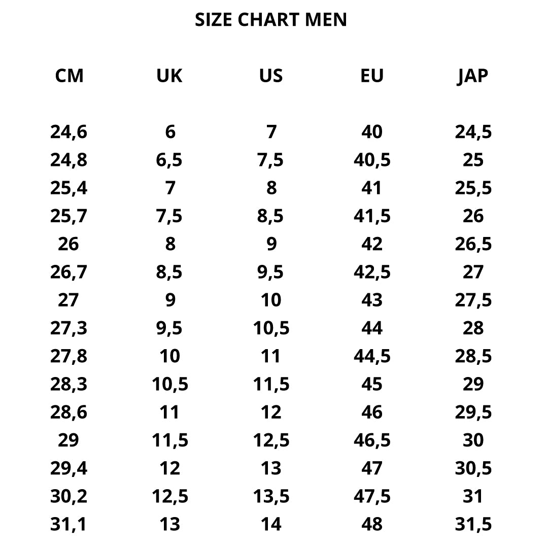 kyrie size chart