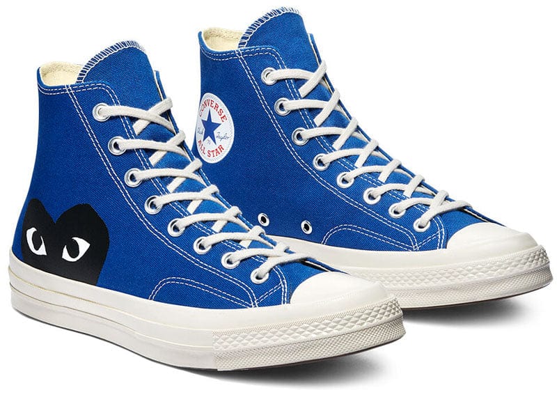 converse x cdg blue