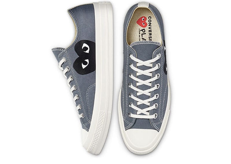 comme des garcons converse grey low