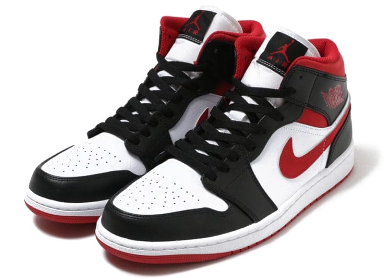 black and white and red jordan
