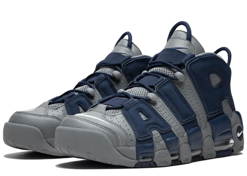 nike uptempo grey and blue