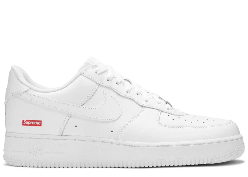 white supreme air force ones