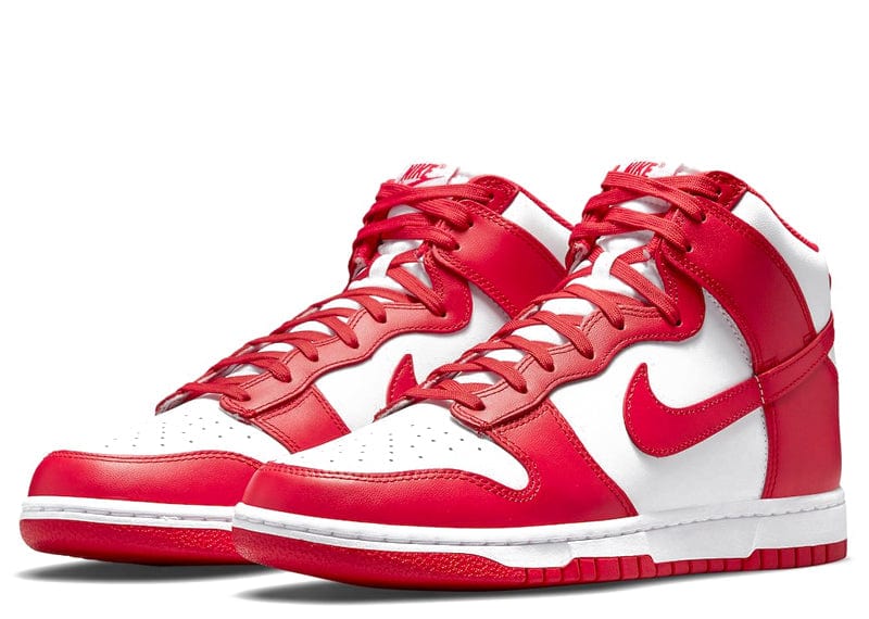 nike dunk high red black