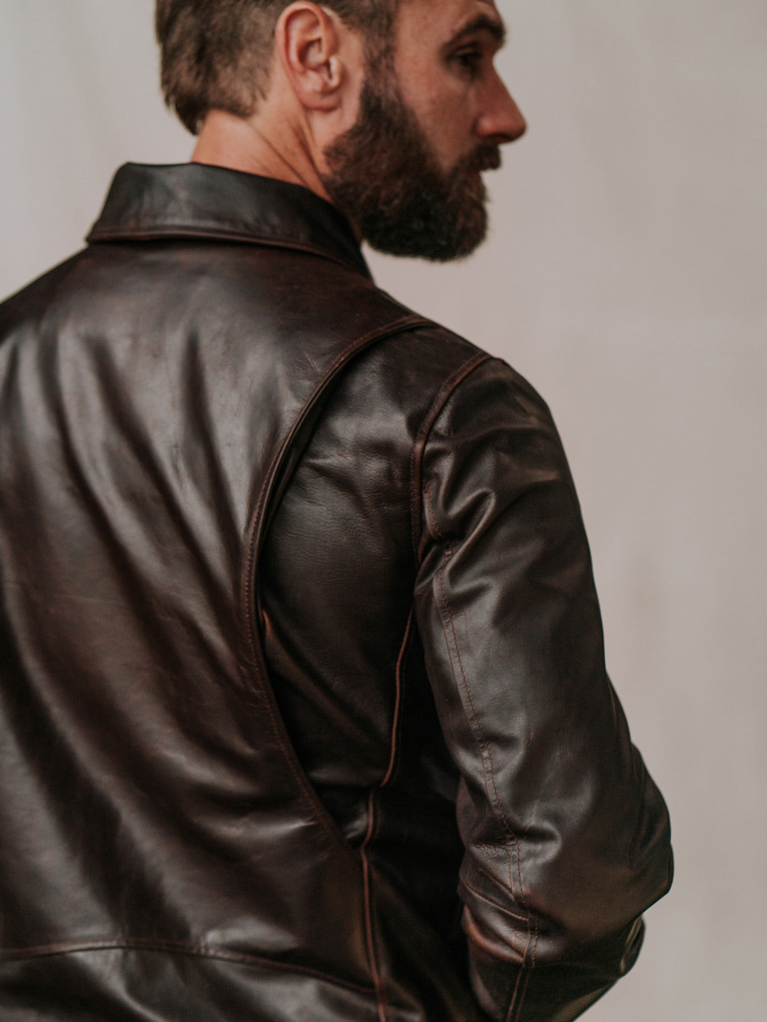 Vintage Leather Flight Jacket for Men