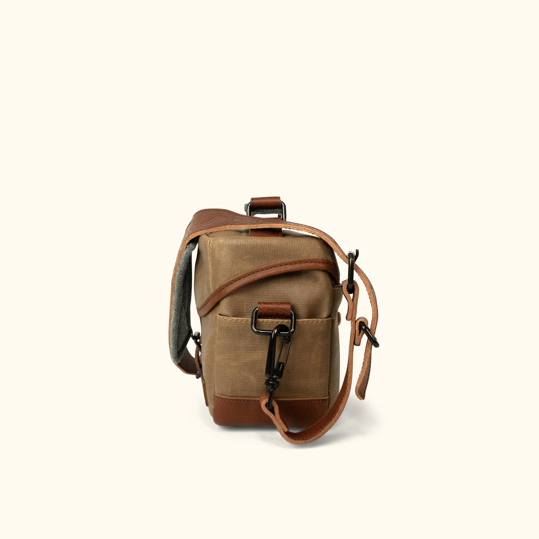 waxed canvas camera backpack