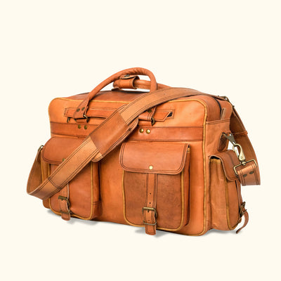 Mens Large Leather Briefcase Bag | Buffalo Jackson