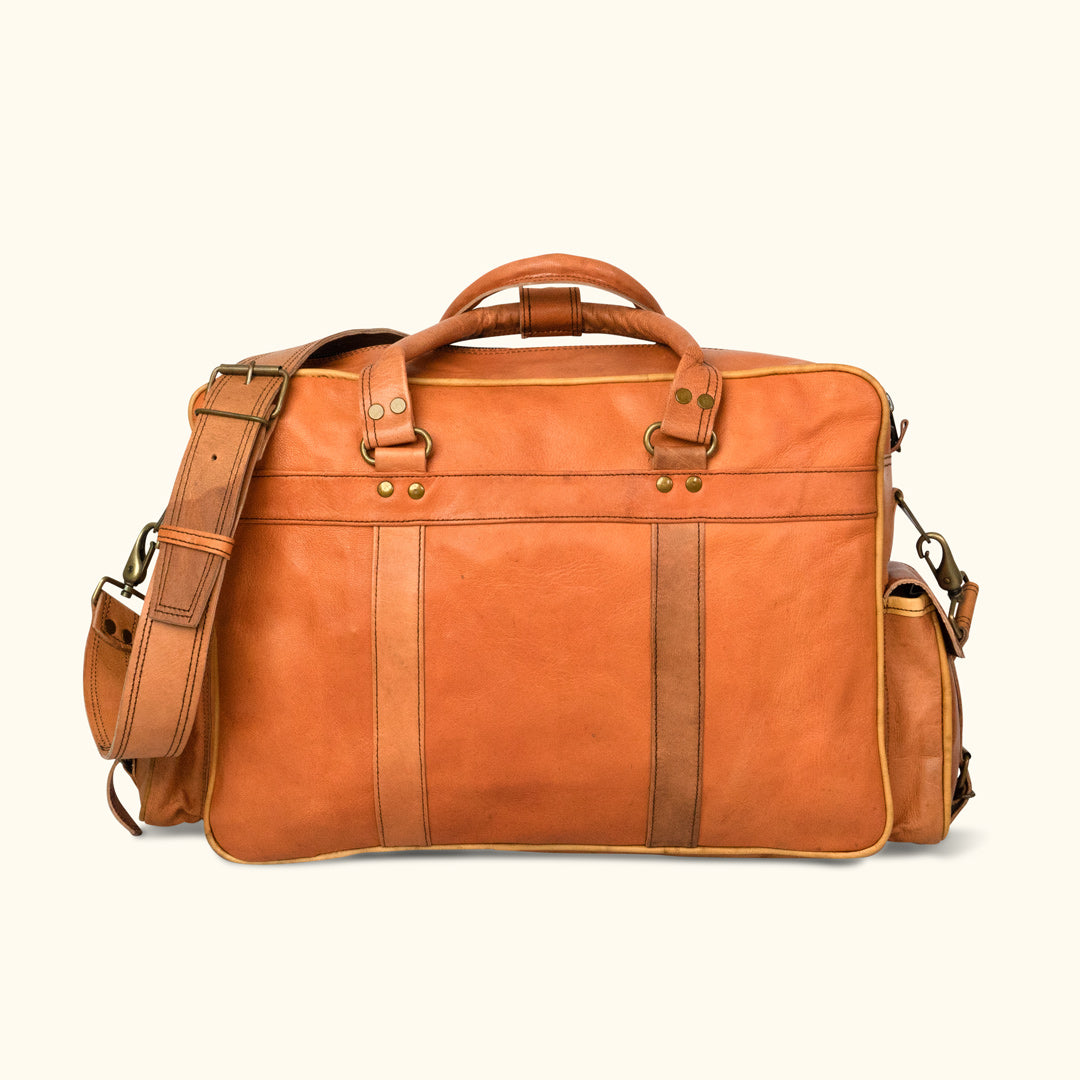 Mens Large Leather Briefcase Bag | Buffalo Jackson