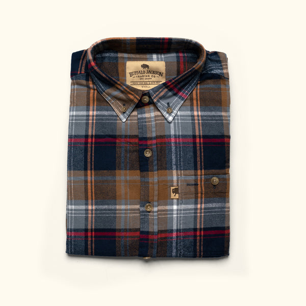 Men's Plaid Workshirt Flannel - Steel and Timber Plaid by Buffalo ...