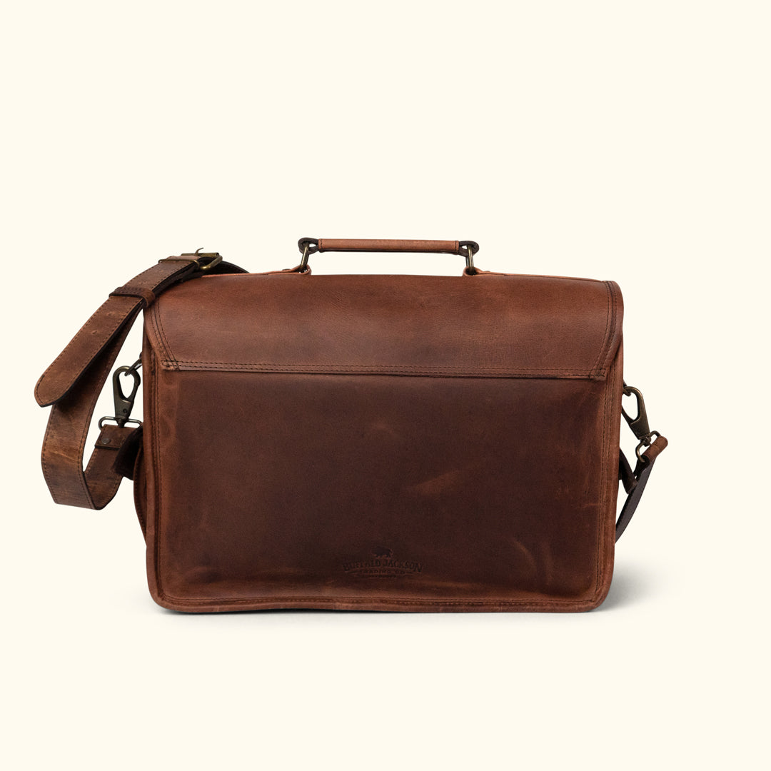 roosevelt buffalo leather briefcase bag