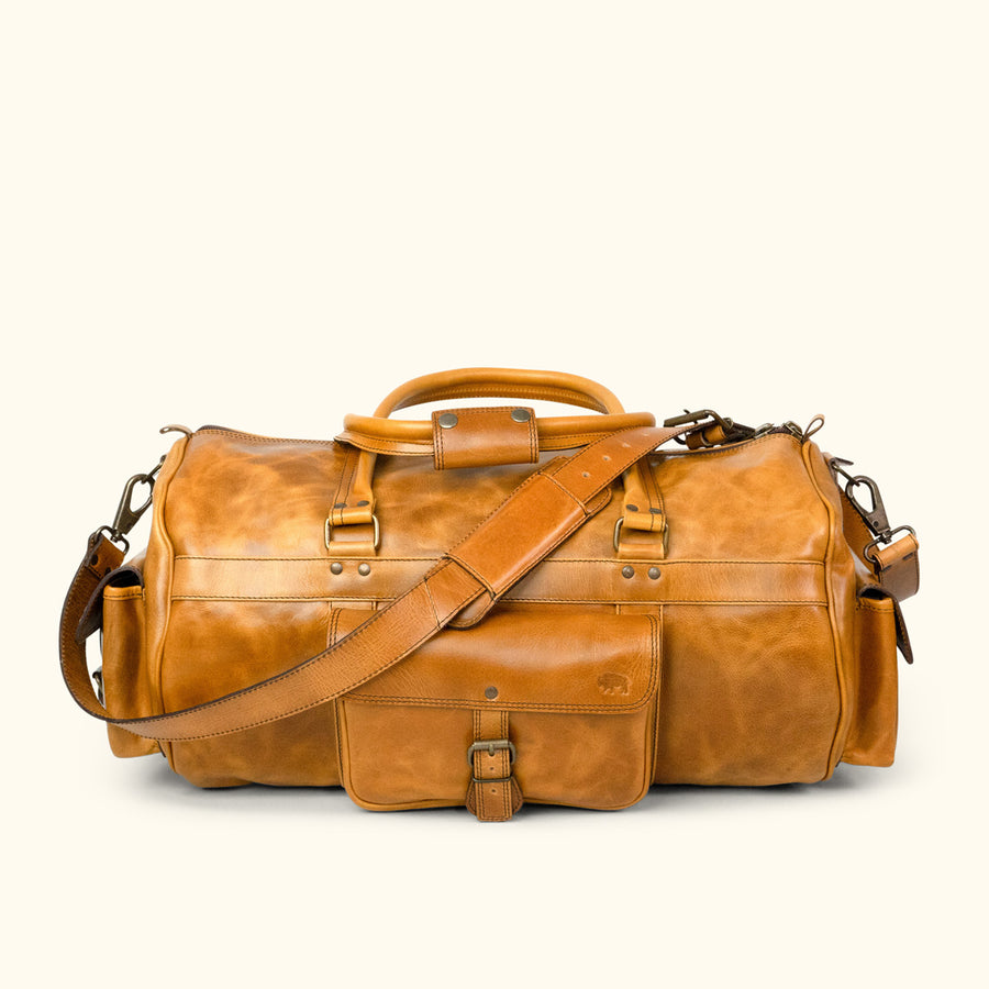 Roosevelt Buffalo Leather Travel Duffle Bag | semashow.com