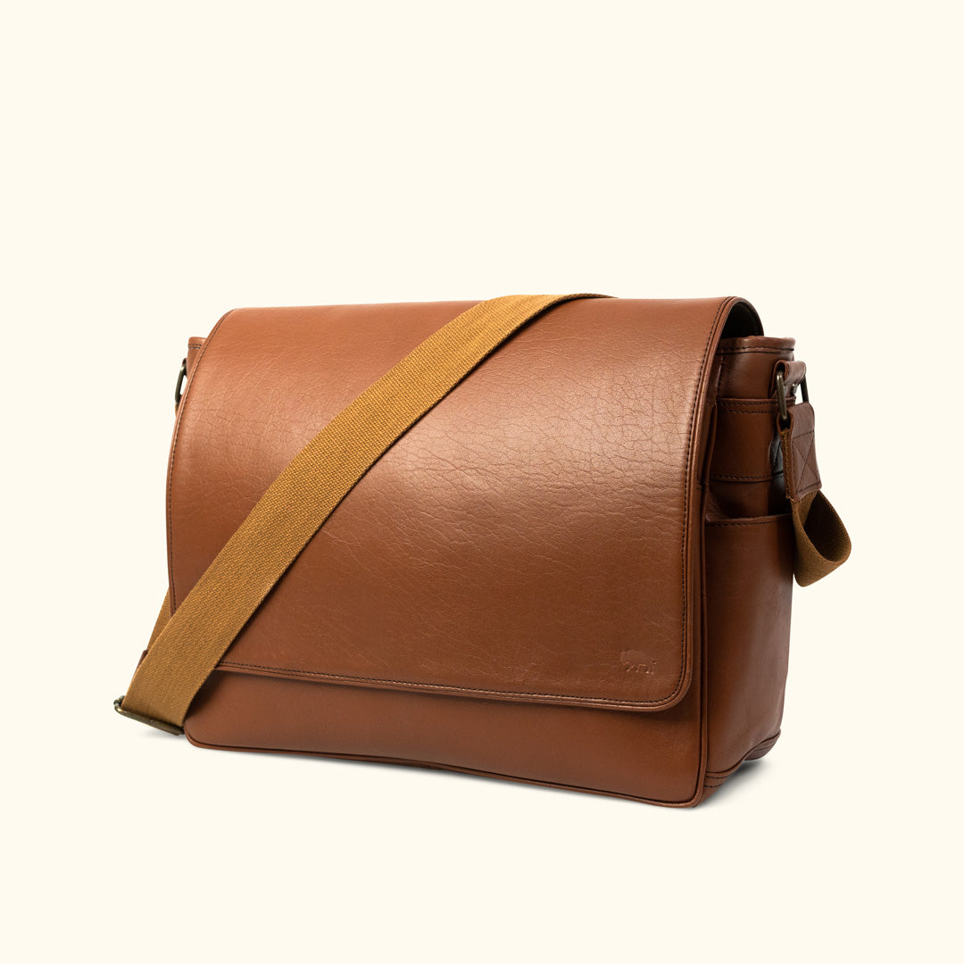 roosevelt buffalo leather satchel messenger bag