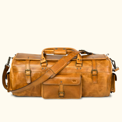 Mens Travel Bag - Large Leather Duffle Bag | Buffalo Jackson