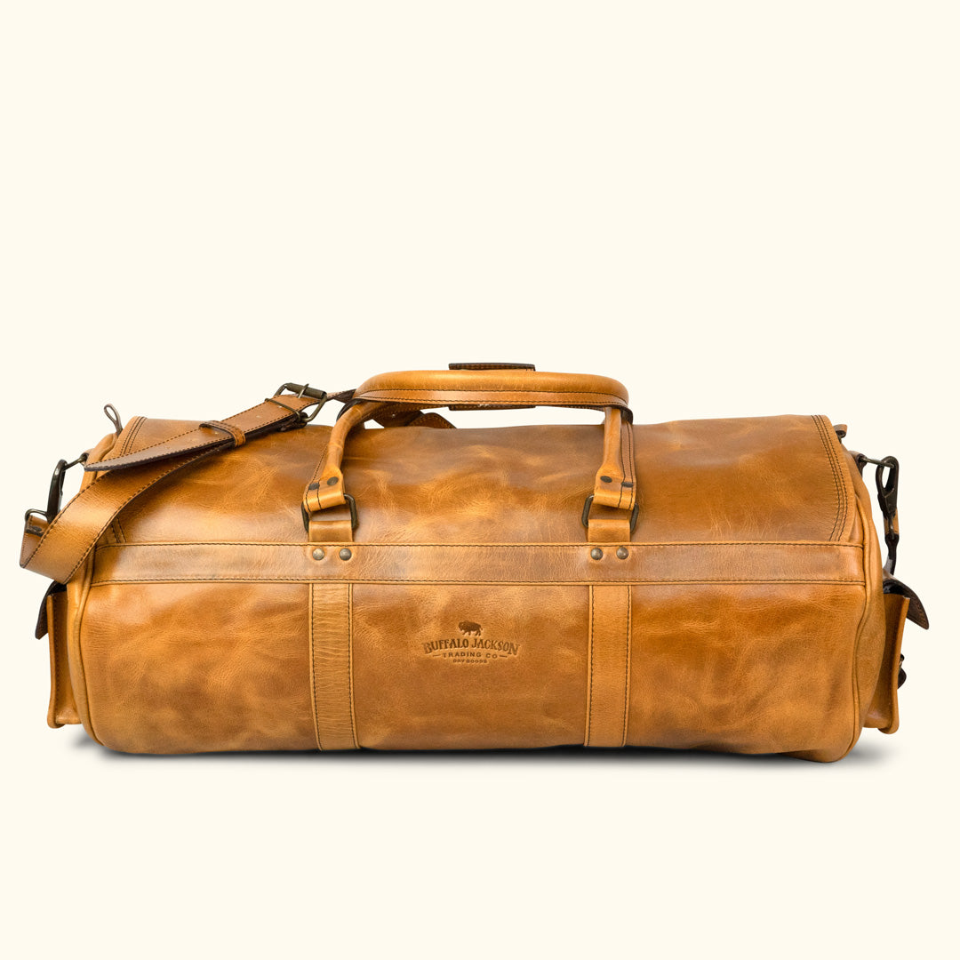 Mens Travel Bag - Large Leather Duffle Bag | Buffalo Jackson