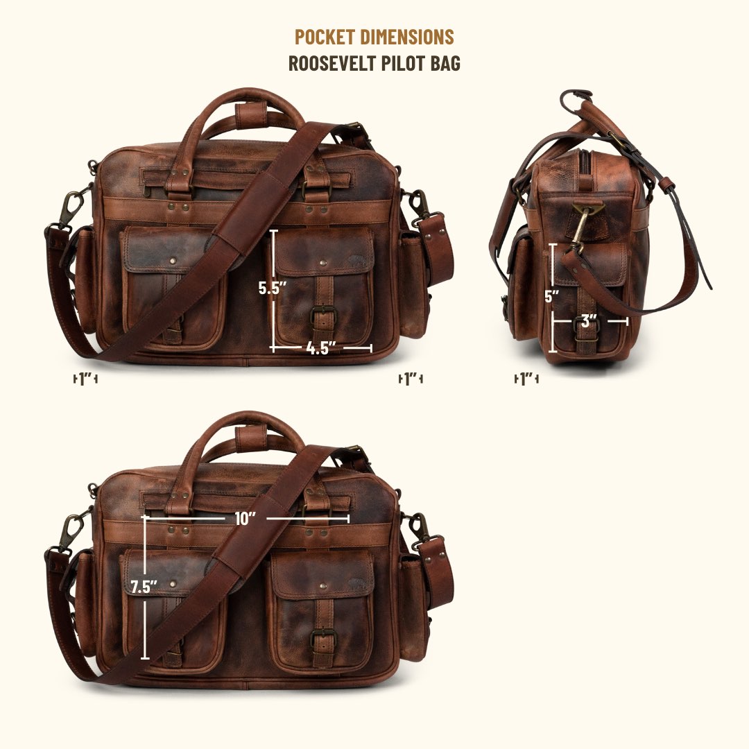 leather flight bags for pilots