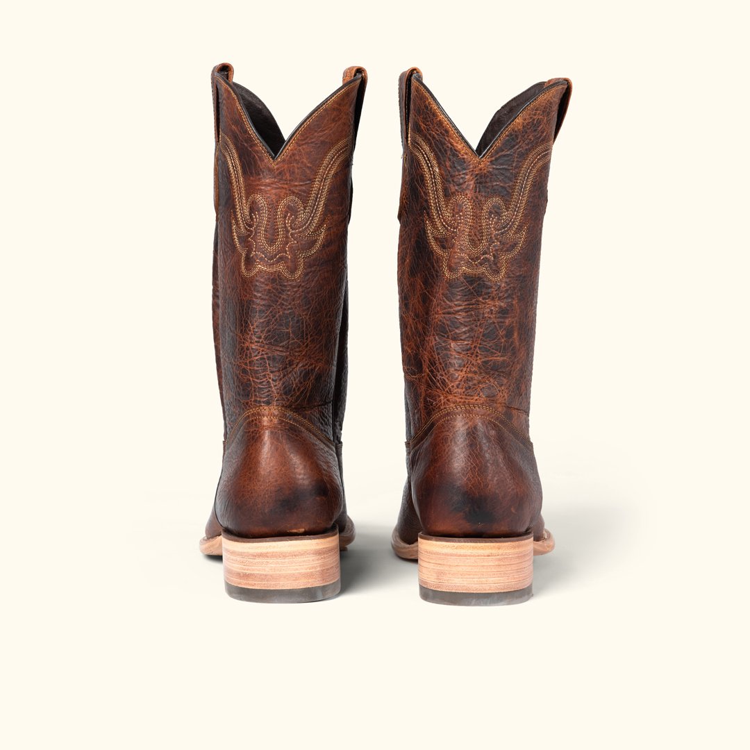 bison leather cowboy boots