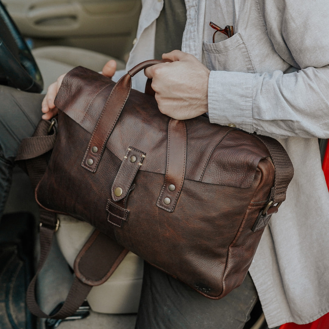 simple leather briefcase