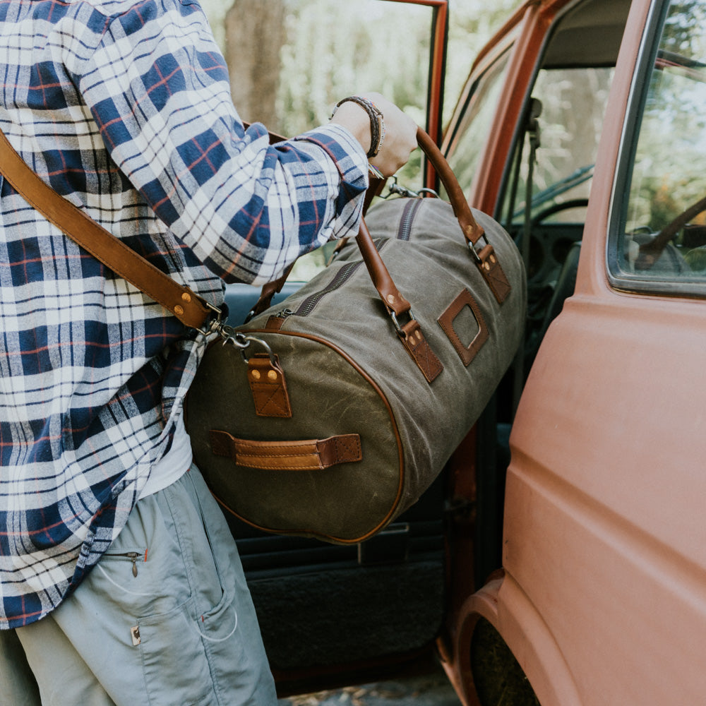 canvas travel duffle bag