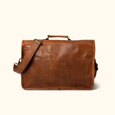 everett vintage leather travel bag