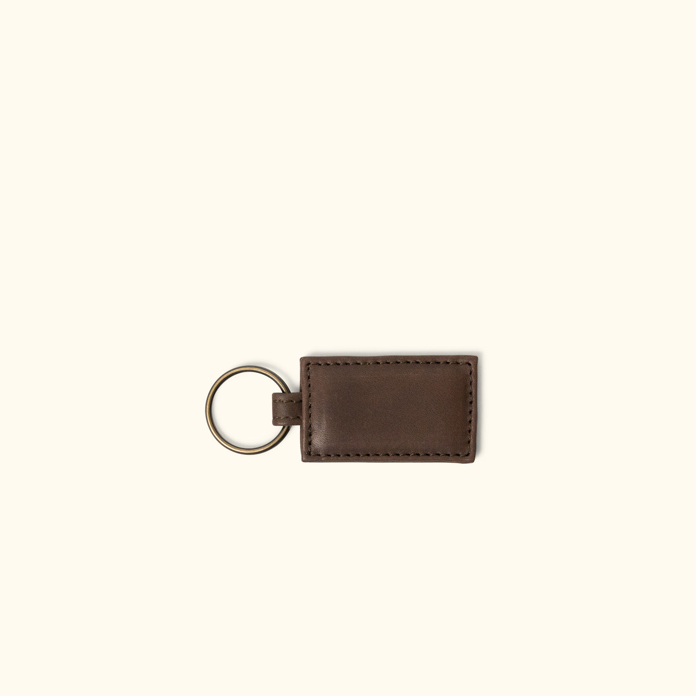 Camo Leather Keychain with Antique Brass Studs – Double Bone Official