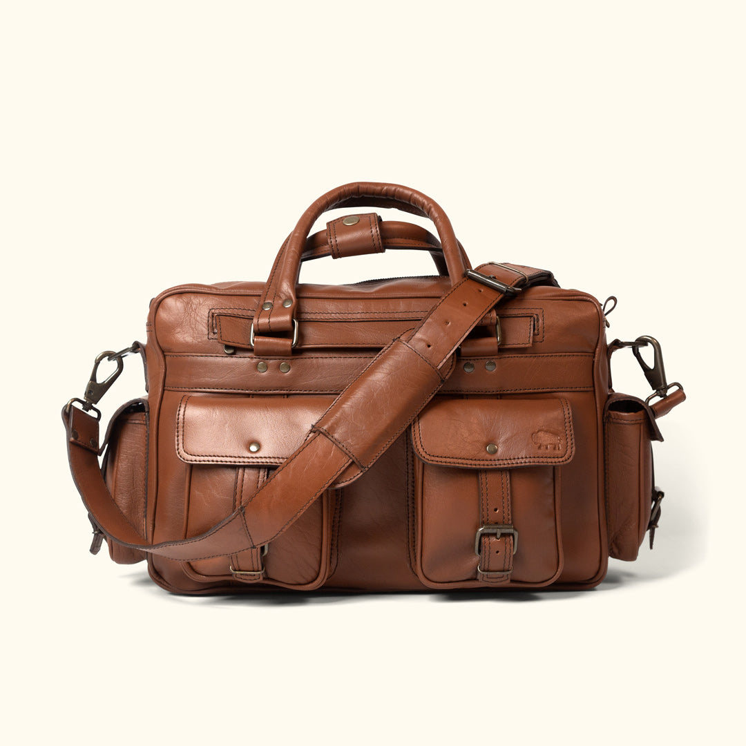 leather pilot bag