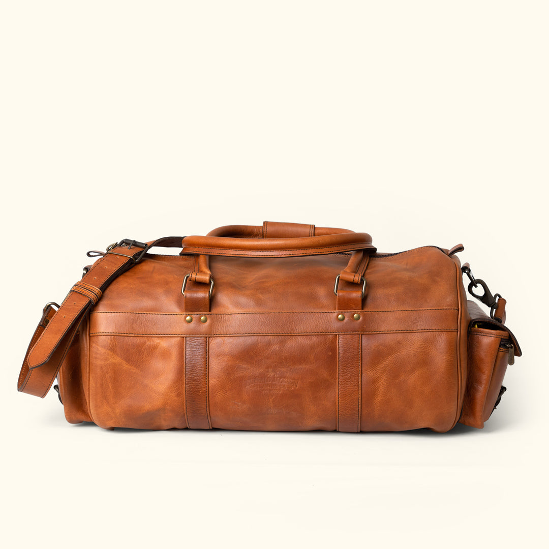 Roosevelt Buffalo Leather Duffle Bag | Amber Brown | Buffalo Jackson
