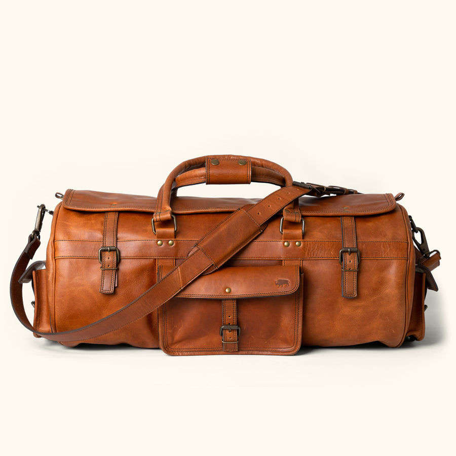 Handmade Leather Travel Duffel Bag - Weekender Bags - Frank Clegg  Leatherworks