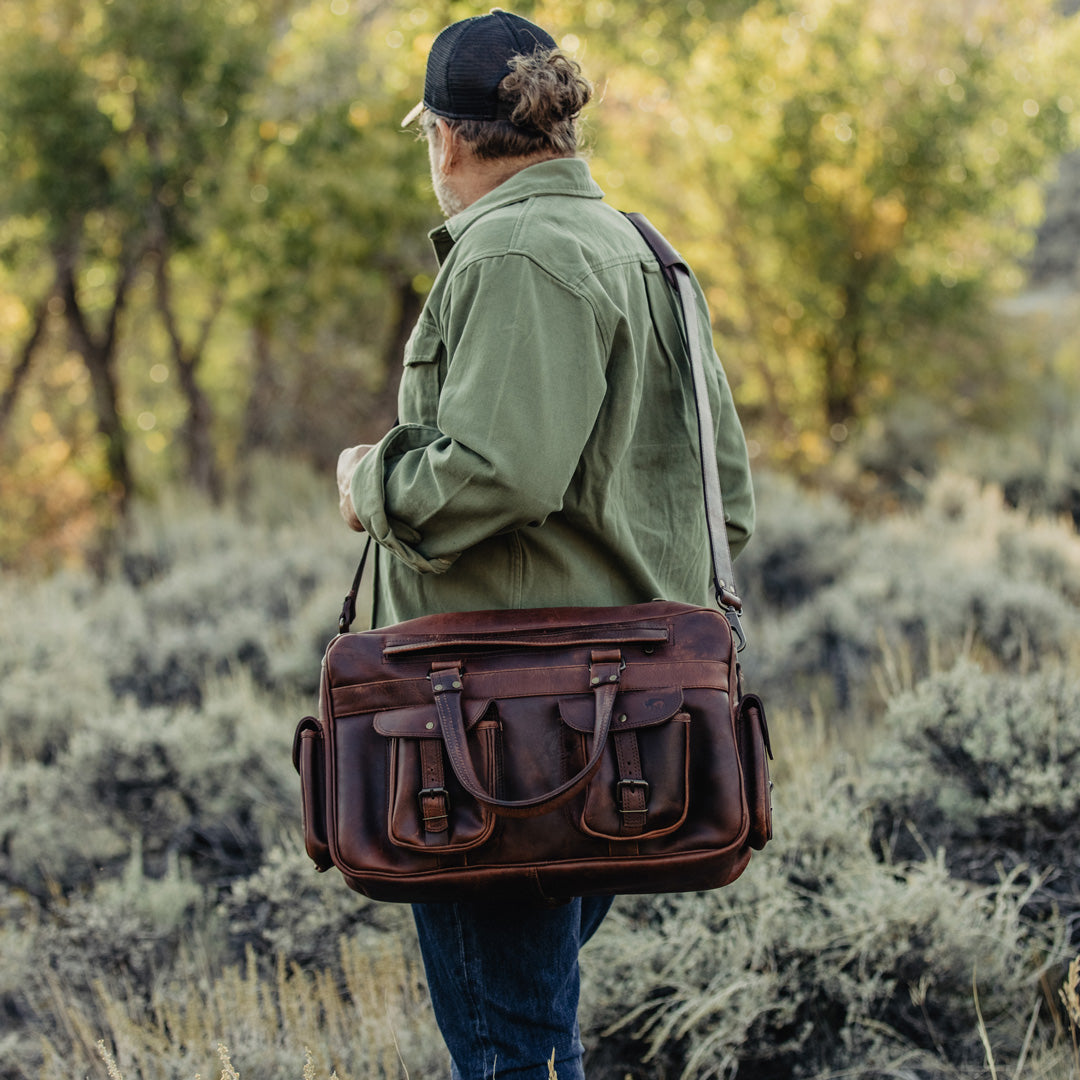 Mens Large Flight Bag Leather Pilot Bag Buffalo Jackson | atelier-yuwa ...