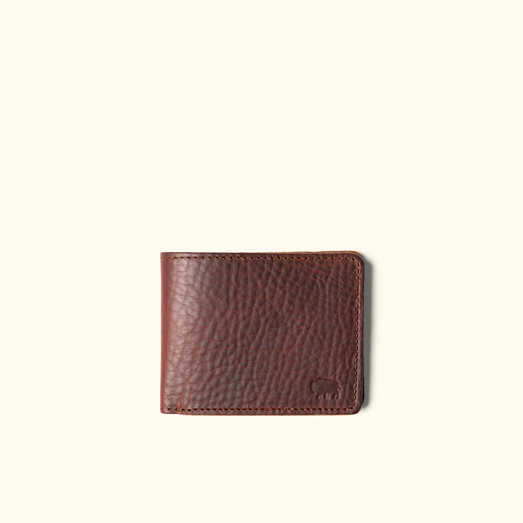 brown leather billfold wallet