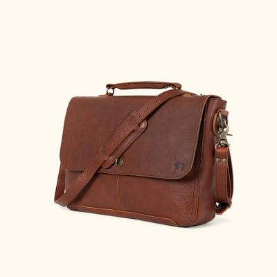 Bison Leather Messenger Bag For Men | Buffalo Jackson