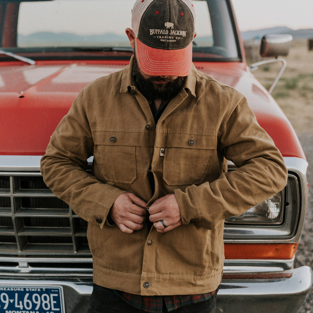 Marshall Hooded Jacket | Waxed Canvas - Coal