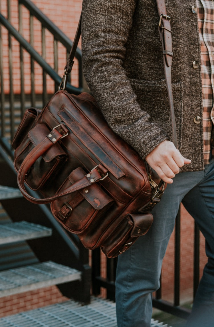 Classic Brand Bag Plaid Briefcase Handbag With Handle Shoulder Bag