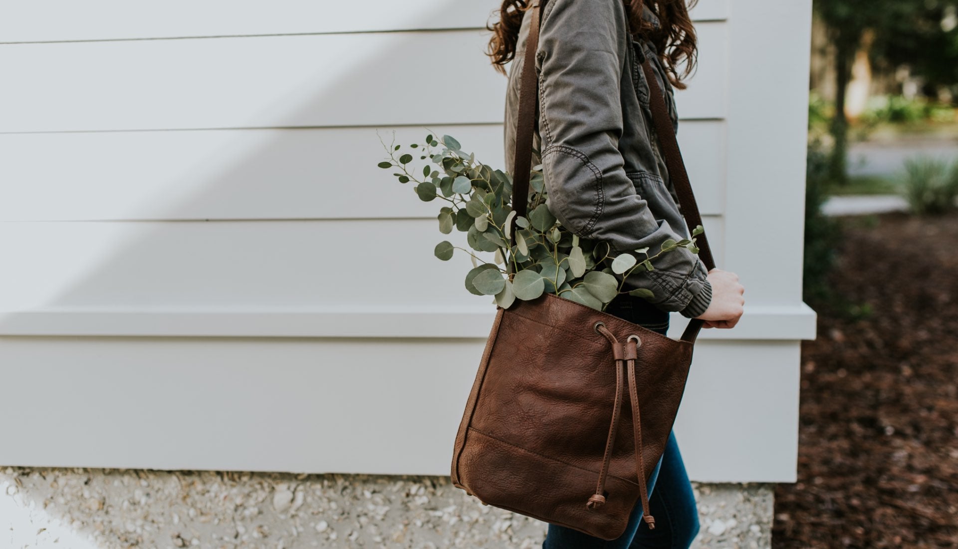 Leather Bucket Bag