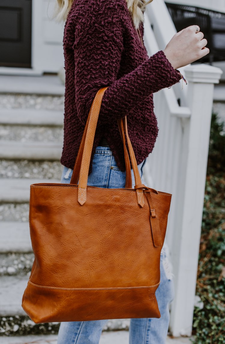 Madison Leather Tote Bag
