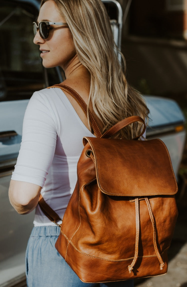 Madison Leather Backpack | Saddle Tan