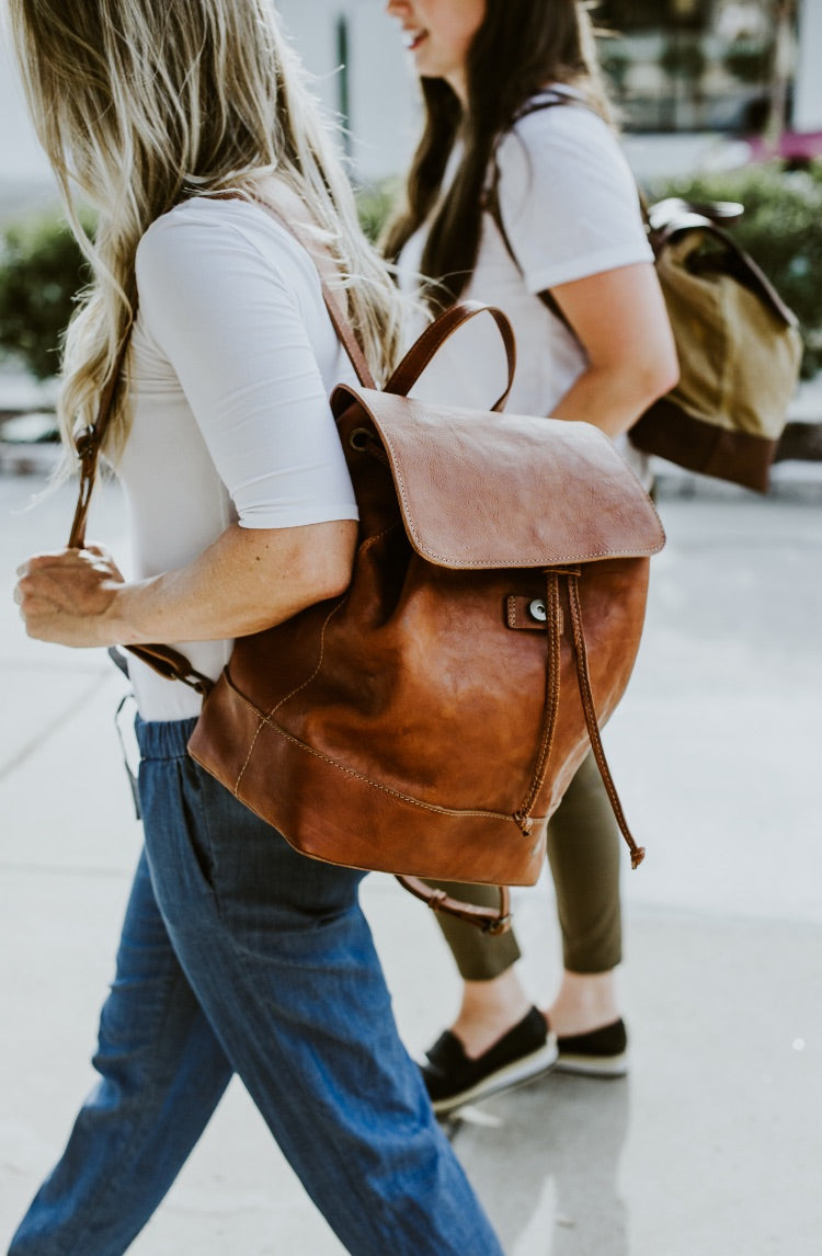 Madison Leather Backpack | Saddle Tan