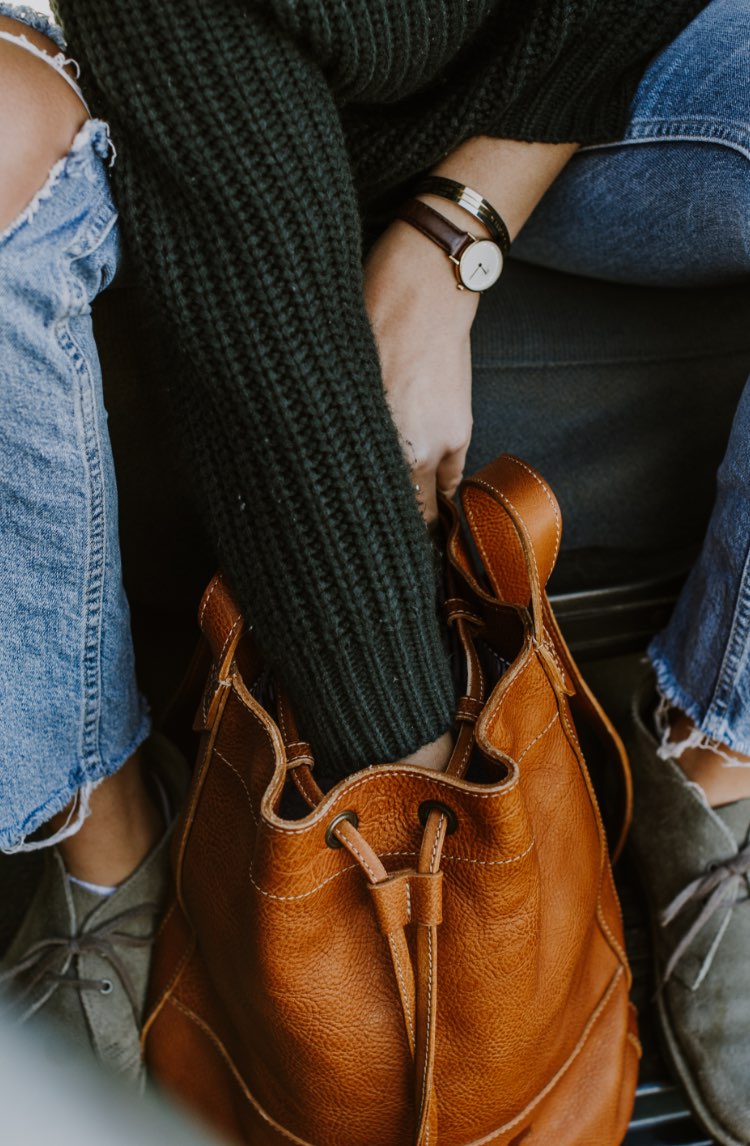 Madison Leather Bucket Bag