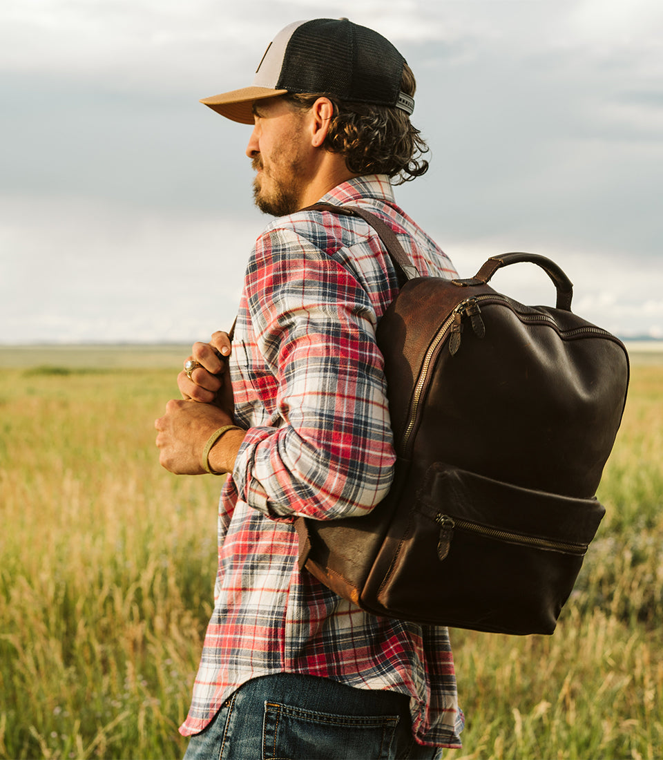 Walker Leather Messenger Bag - Vintage Oak