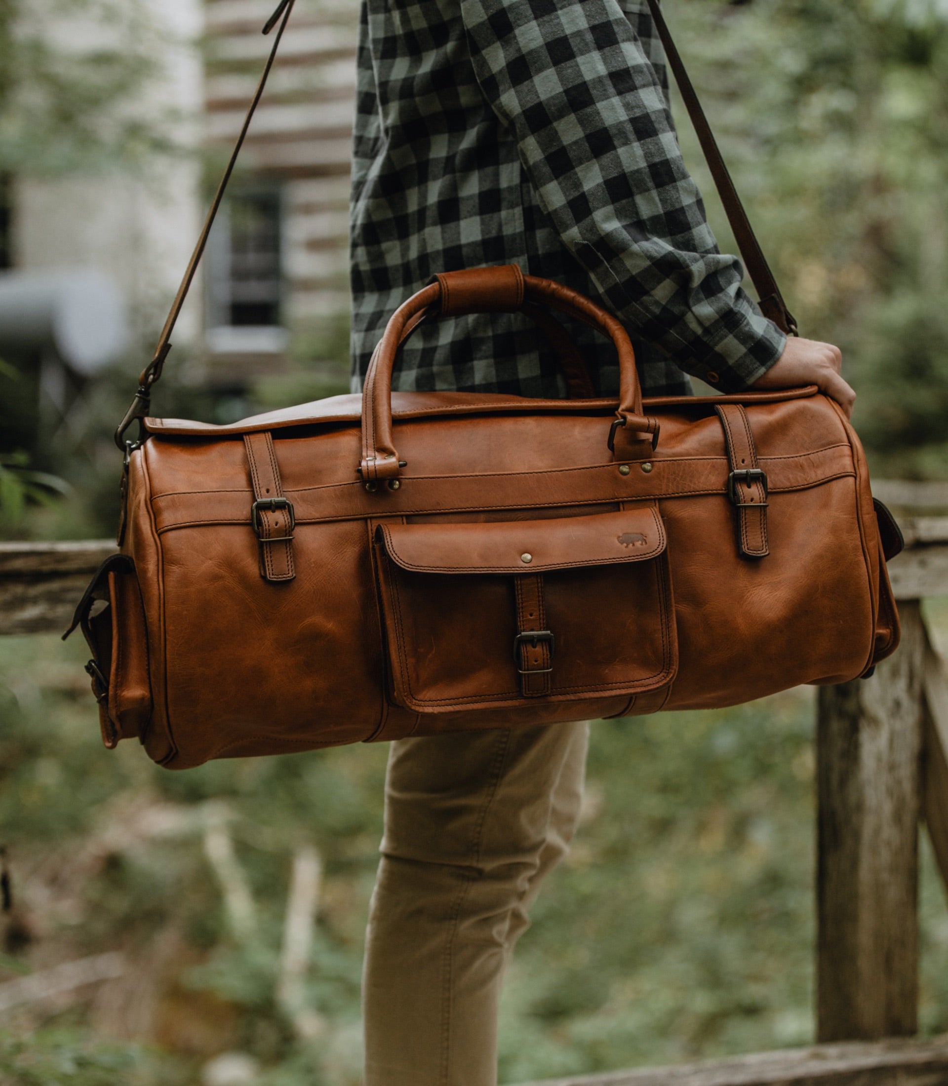 Leather Duffle Bag | Roosevelt Collection | Buffalo Jackson | Brown ...