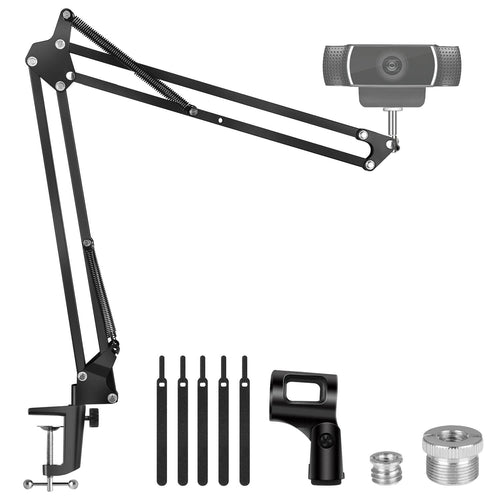 NEEWER Desktop Camera Stand, Overhead Phone Webcam Mount Stand with 4  Flexible Articulating Arms, 3/8 1/4 5/8 Screws for Microphone LED Light  Video