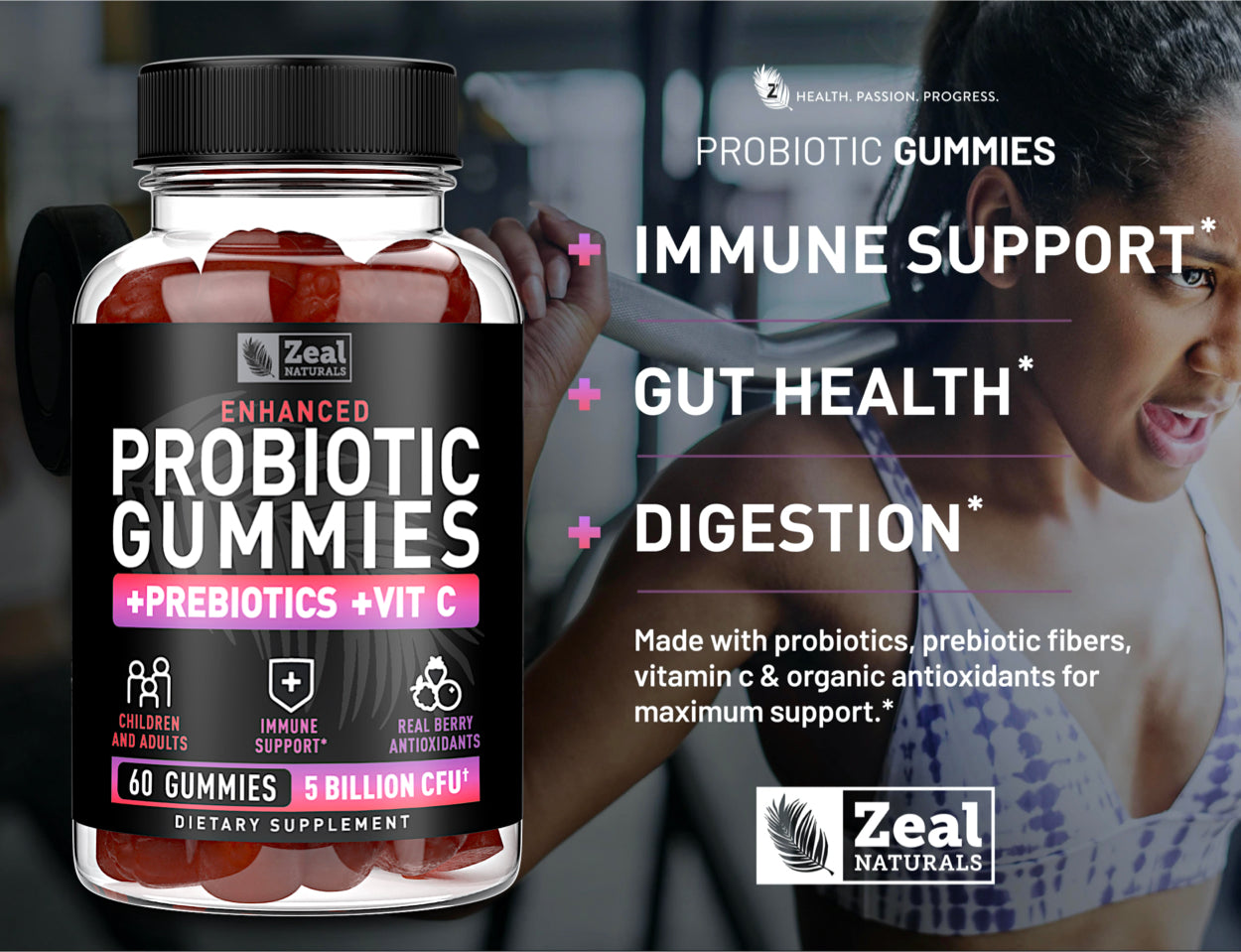 Probiotic Gummies for Adults and Kids - Zeal Naturals